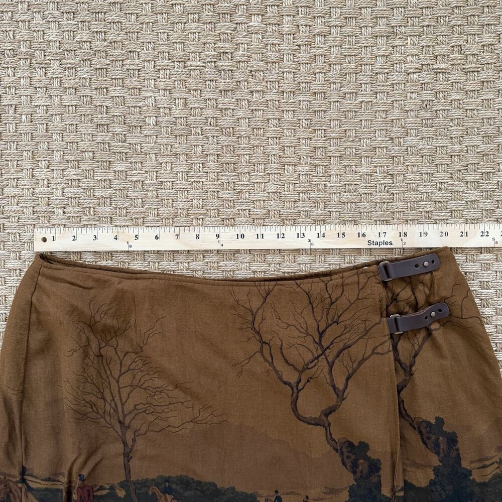 Vintage Lauren Ralph Lauren Wool Blend Midi Skirt Equestrian Fox Hunt Sz 22 - Picture 8 of 16